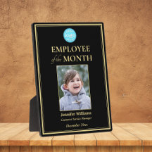 Employee of the Month Company Logo Photo Gold