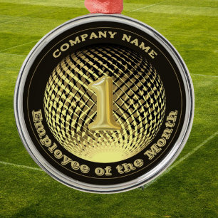Employee of the Month Company medal Metal Tree Decoration