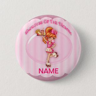 employee of the month customisable pin badge