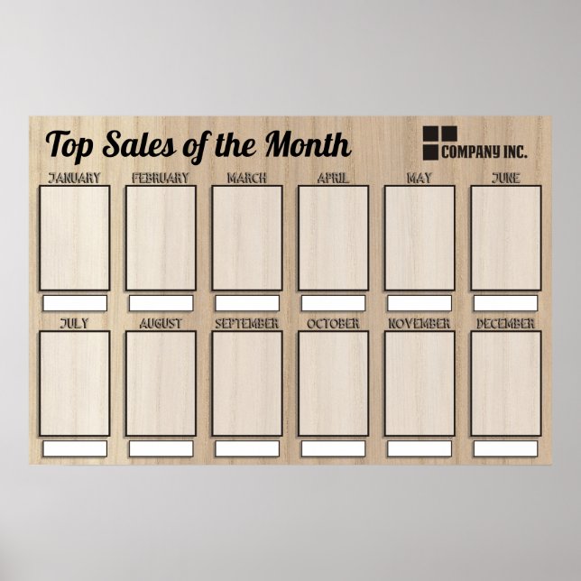 employee of the month display for 4x6 photos poster (Front)