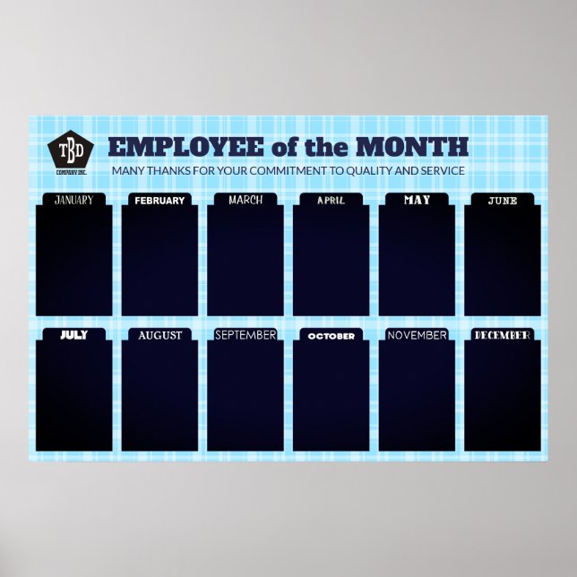 employee of the month display for 4x6 photos poster (Front)