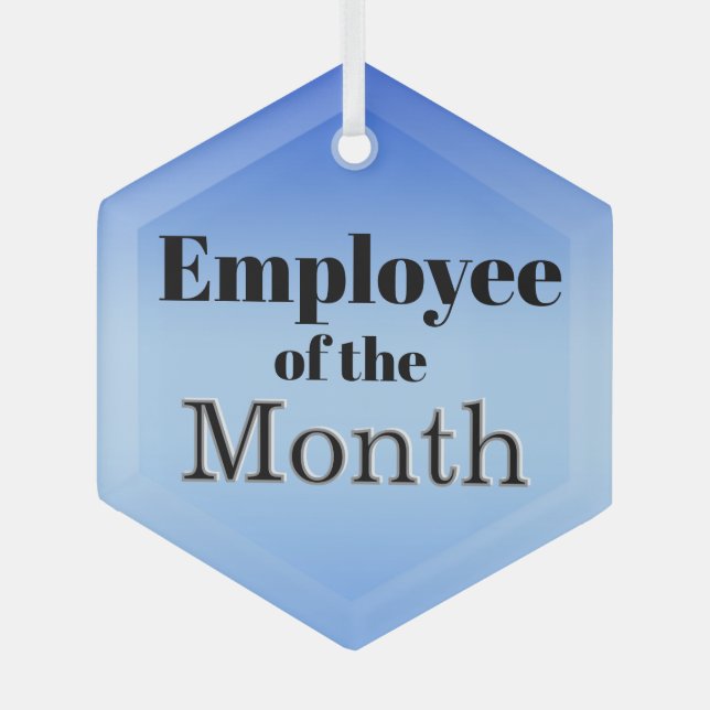 Employee of the Month Glass Tree Decoration (Front)