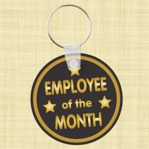 Employee of the Month Gold Key Ring