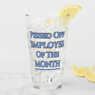 Employee Of The Month Humour Glass