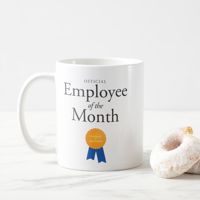 Employee of the Month on Coffee Mug (With Donut)