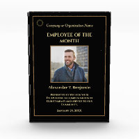 Employee Of The Month Photo Logo Gold Personalise
