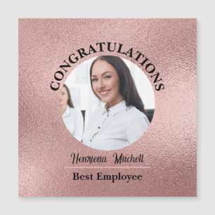Employee of the Month Recognition Magnetic Cards -