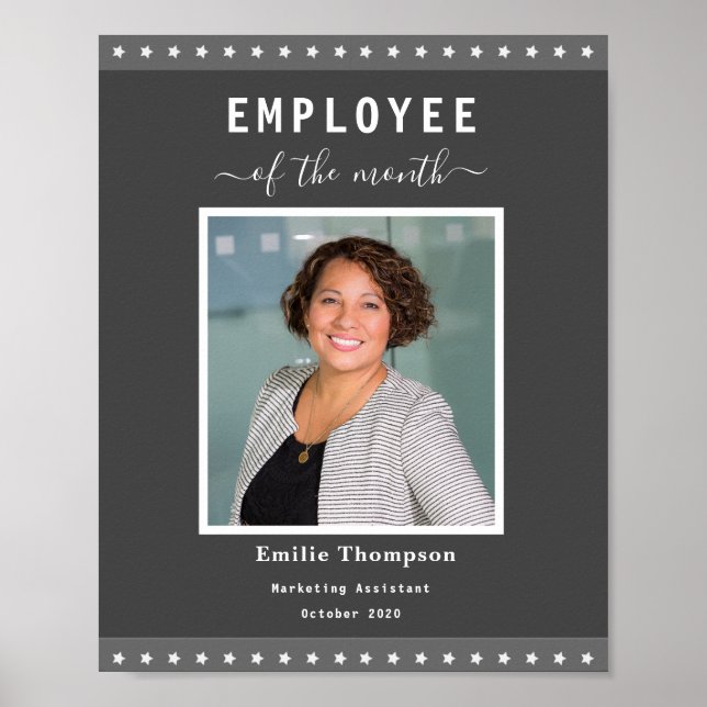 Employee of the Month recognition office worker Po Poster (Front)