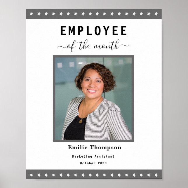 Employee of the Month recognition office worker Poster (Front)