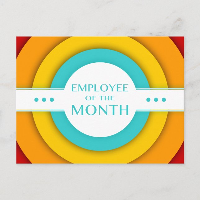 employee of the month (retro) postcard (Front)
