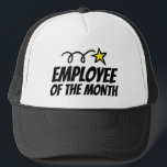 Employee of the month trucker hat for co worker<br><div class="desc">Employee of the month trucker hat for co worker. Funny cap with star for world's best employee. Custom headwear for best staff member, personnel, office worker, colleague, boss, business friend, company owner, coach, teacher, intern, co-worker, manager etc. Fun party hat with personalised text. Work related and office humour gift ideas...</div>