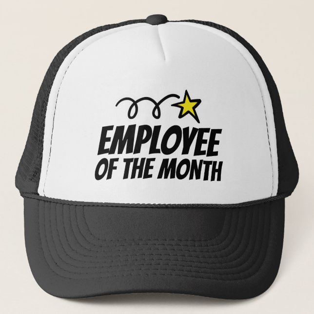 Employee of the month trucker hat for co worker (Front)