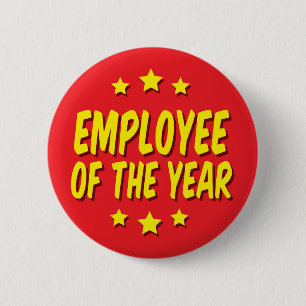 Employee of the year 6 cm round badge