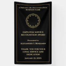 Employee Of The Year Gold Black Business