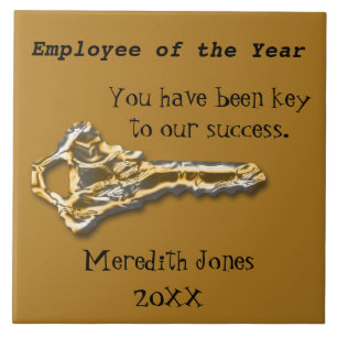 Employee of the Year Gold Silver Key Professional Tile