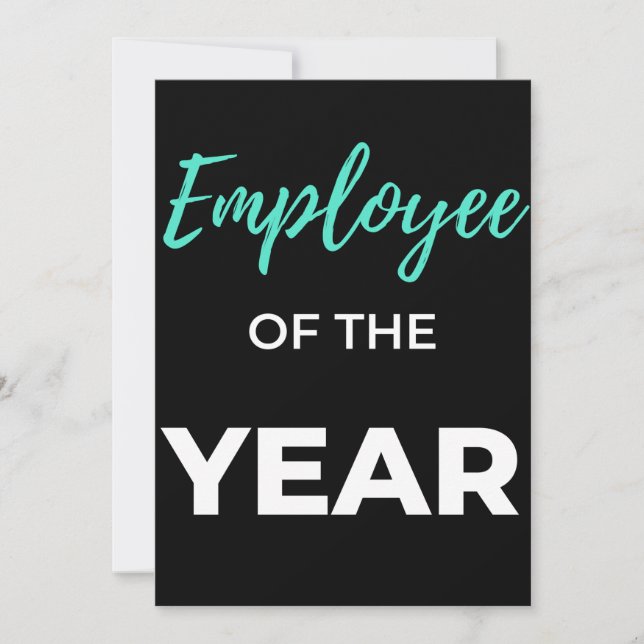 Employee Of The Year Thank You Card (Front)