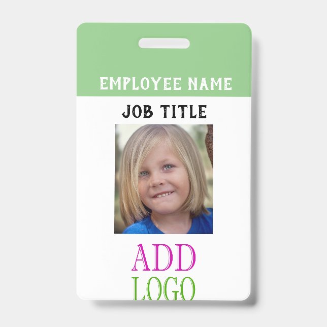 Employee Pass - Photo pass-  Name ID Badge (Front)