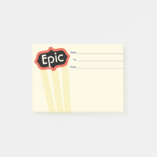Employee peer recognition epic kudos customized post-it notes