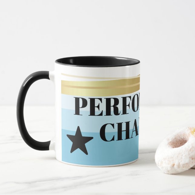 Employee performance great job recognition award mug (With Donut)