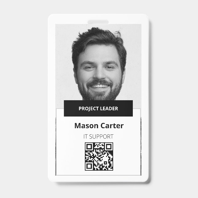 Employee Photo Access Identity Design ID Badge (Front)