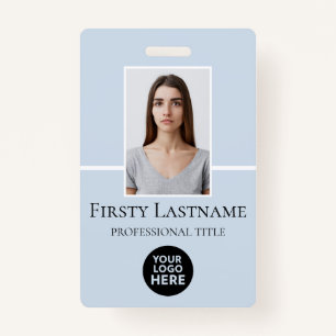 Employee - Photo, Bar Code, Logo, Name  Badge ID Badge