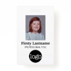 Employee - Photo, Bar Code, Logo, Name Gradient