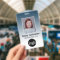 Employee - Photo, Bar Code, Logo, Name Gradient