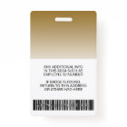 Employee - Photo, Bar Code, Logo, Name Gradient