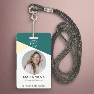 Employee Photo Barcode Title & Name Corporate ID Badge