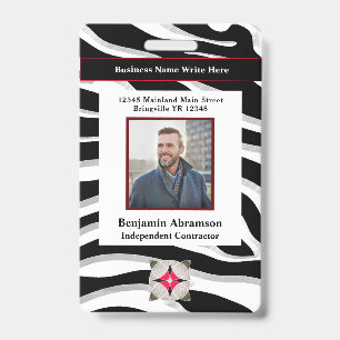Employee Photo Business Logo Company Custom  ID Badge