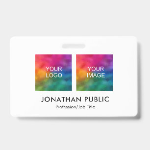 Employee Photo Company Logo Here Name And Title ID Badge