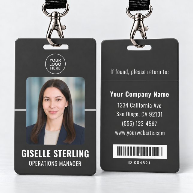 Employee Photo ID Bar Code Badge (Creator Uploaded)