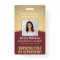Employee Photo ID Barcode Logo Burgundy Gold Curve