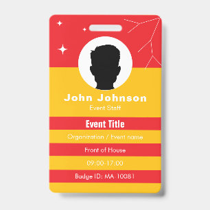 Employee photo id company security badge