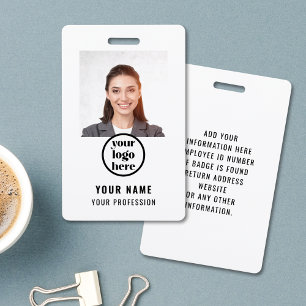 Employee Photo ID Company Security Badge