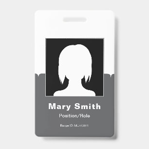 Employee Photo ID Company Security Badge with Logo
