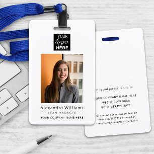 Employee photo ID Company Security ID Badge