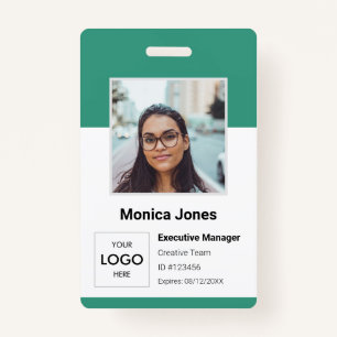 Employee Photo ID Green ID Badge