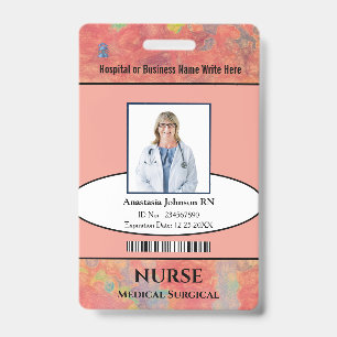 Employee Photo ID Identification Business Custom  Badge