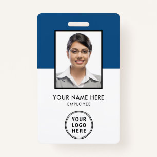 Employee Photo ID Logo Blue ID Badge