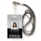 Employee Photo ID QR Barcode Logo Silver Black