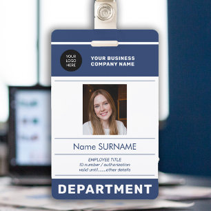 Employee photo ID QR CODE company security ID Badge