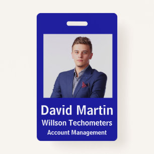 Employee Photo ID with custom details ID Badge