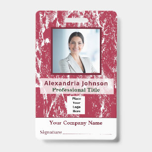 Employee Photo Identification ID Custom Card Badge