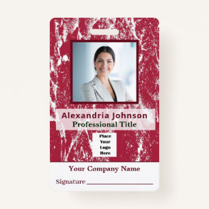 Employee Photo Identification ID Custom Card ID Badge