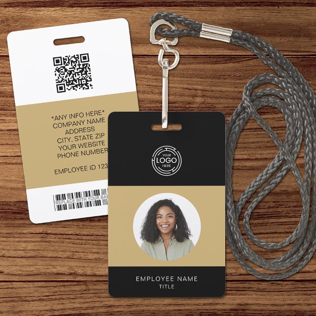 Employee Photo, Logo, Bar Code, Name ID Badge (Creator Uploaded)