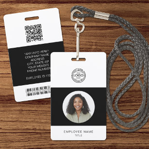 Employee Photo, Logo, Bar Code, Name ID ID Badge