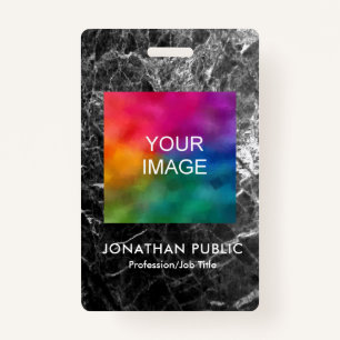 Employee Photo Logo Name And Title Modern ID ID Badge