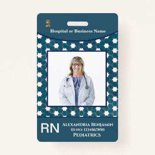 Employee Photo Name Bar Code Logo Custom ID ID Badge