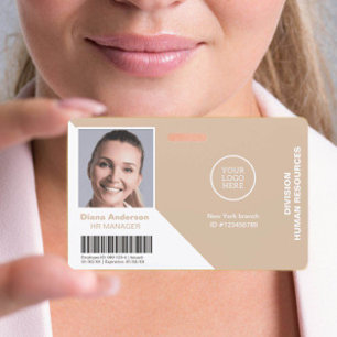 Employee Photo Name Company logo Barcode Security ID Badge